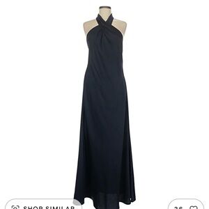 BHLDN midnight NEW Halter Maxi Dress